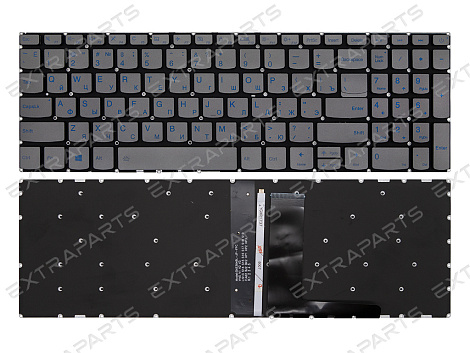 Клавиатура для Lenovo IdeaPad Gaming L340-15IRH серебряная с подсветкой