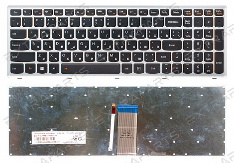 Клавиатура LENOVO Z710 (RU) серебро с подсветкой