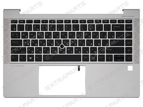 Топ-панель HP EliteBook 840 G7 серебряная с подсветкой (с трекпоинтом)