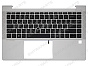 Топ-панель HP EliteBook 840 G7 серебряная с подсветкой (с трекпоинтом)