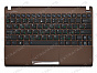 Клавиатура Asus Eee PC 1025C коричневая топ-панель