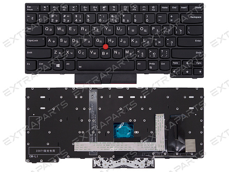 Клавиатура для Lenovo ThinkPad T14 (1nd Gen) черная с подсветкой