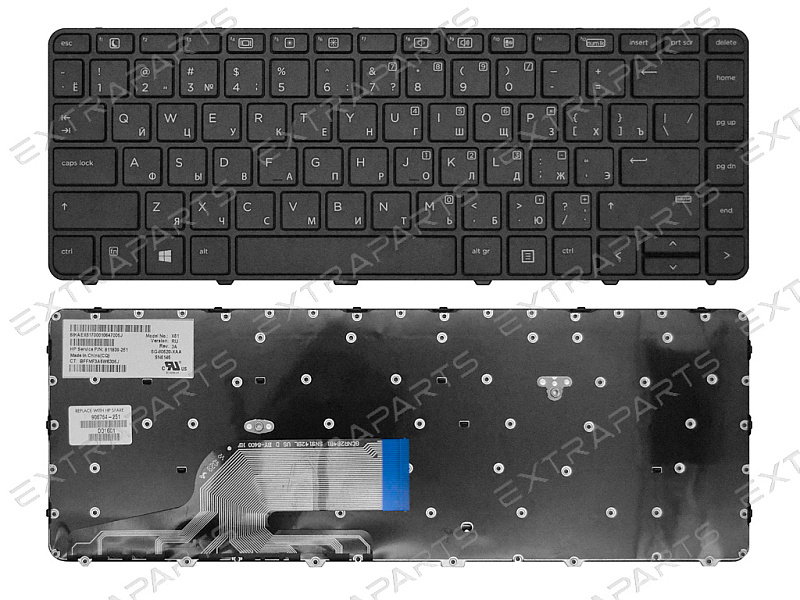 Клавиатура HP ProBook 440 G4 (RU) черная (оригинал) OV