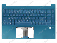 Топ-панель HP Pavilion 15-eg голубая (для моделей со сканером отпечатка)