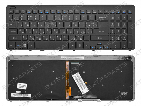 Клавиатура Acer Aspire V5-531 черная с рамкой