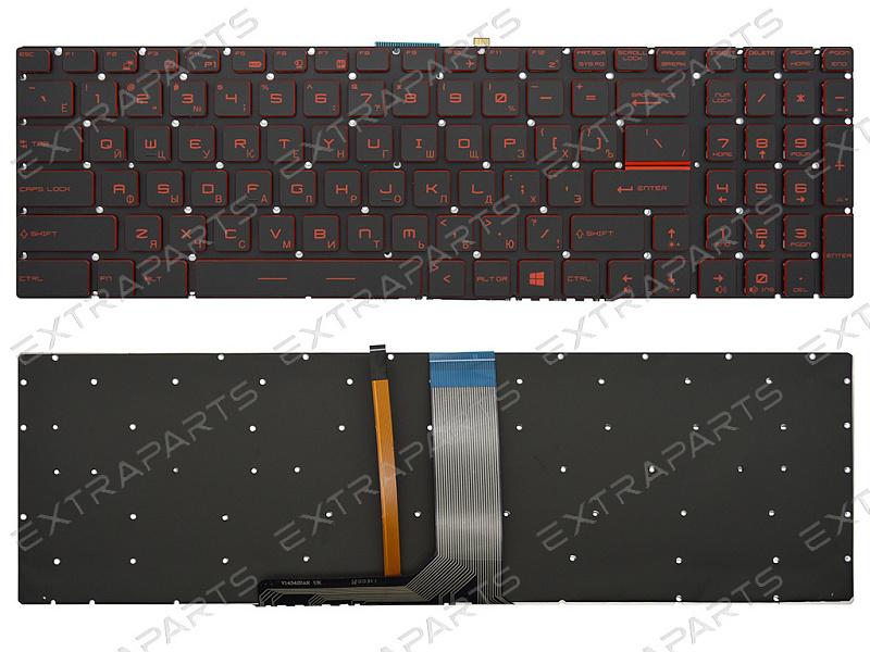 Клавиатура MSI GL73 8RC черная c красной подсветкой