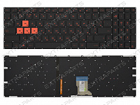 Клавиатура Asus ROG GL502VS черная с подсветкой (WASD-оранжевые)
