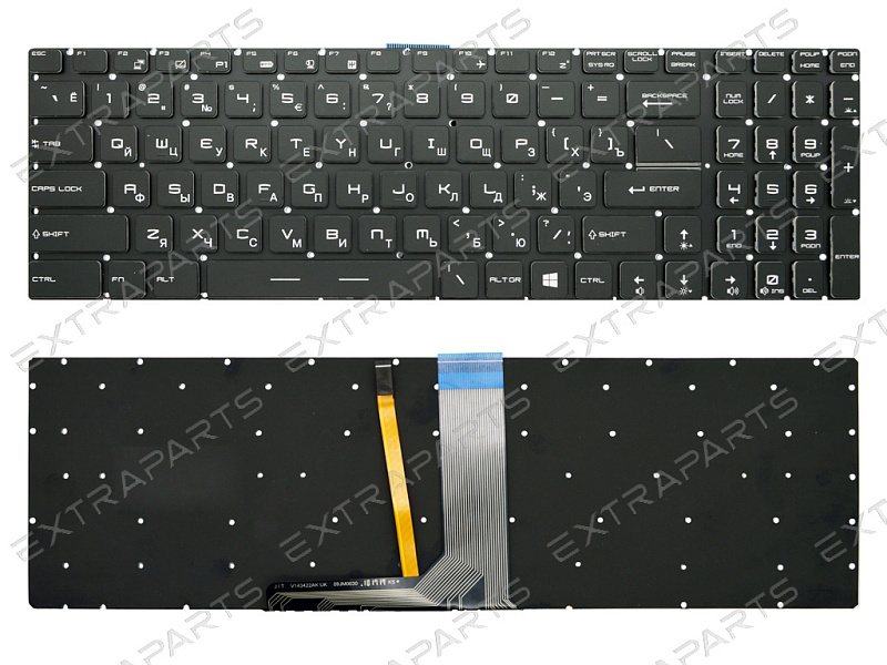 Клавиатура MSI Leopard GP63 8RD черная c RGB-подсветкой