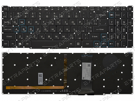 Клавиатура Acer Predator Triton 300 PT315-51 черная с подсветкой