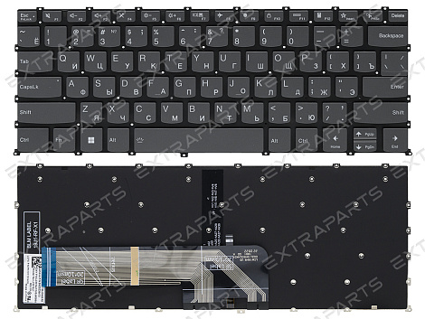 Клавиатура Lenovo IdeaPad 3 14ITL6 серая с подсветкой