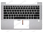 Топ-панель HP ProBook 430 G8 серебряная с подсветкой