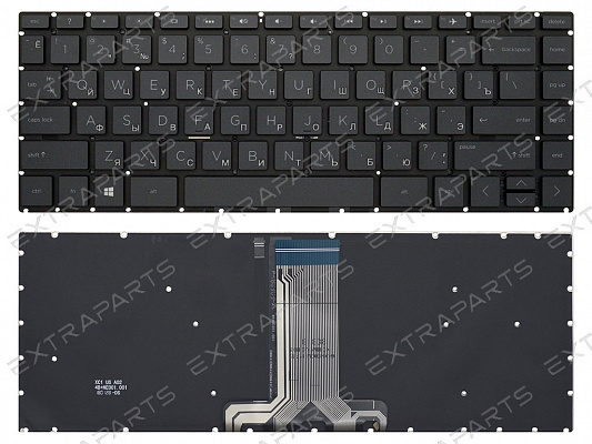 Клавиатура HP Pavilion x360 14-dd черная с подсветкой