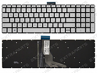 Клавиатура HP 15-dy серебро с подсветкой