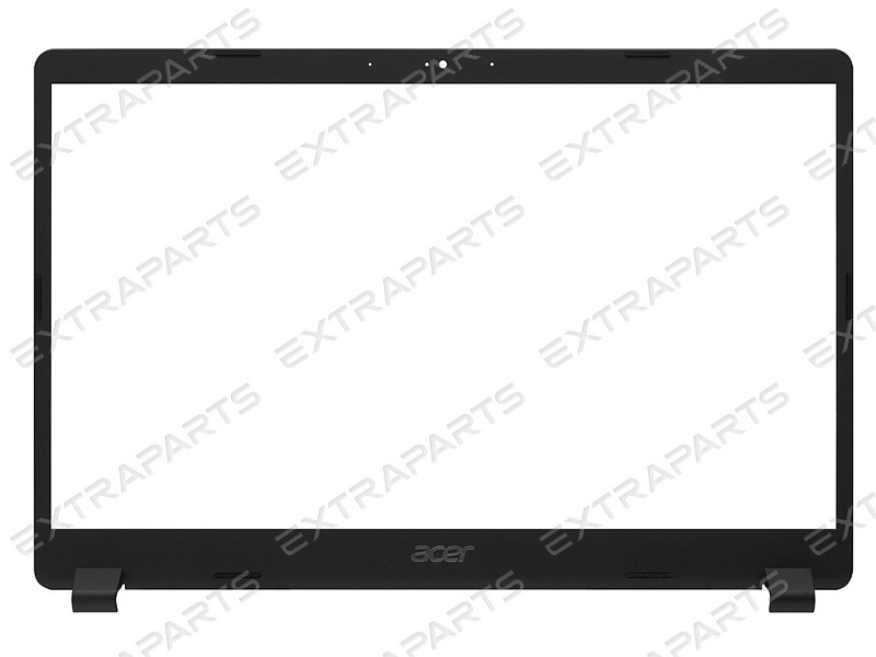 Рамка матрицы для ноутбука Acer Aspire 3 A315-54K черная (двойной микрофон)