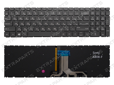 Клавиатура для HP Pavilion 15-eh серая с подсветкой