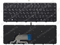 Клавиатура HP ProBook 640 G2 черная с подсветкой (без поинт стика)