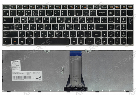 Клавиатура LENOVO IdeaPad 300-17ISK (RU) серебро