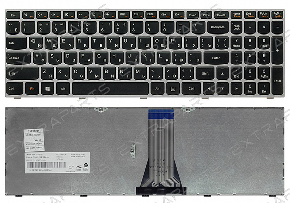 Клавиатура LENOVO IdeaPad 300-15IBR (RU) серебро