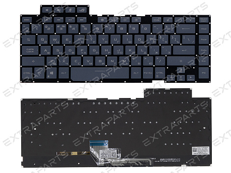 Клавиатура Asus ROG Zephyrus M15 GU502LW серая с RGB подсветкой (1-зонная)