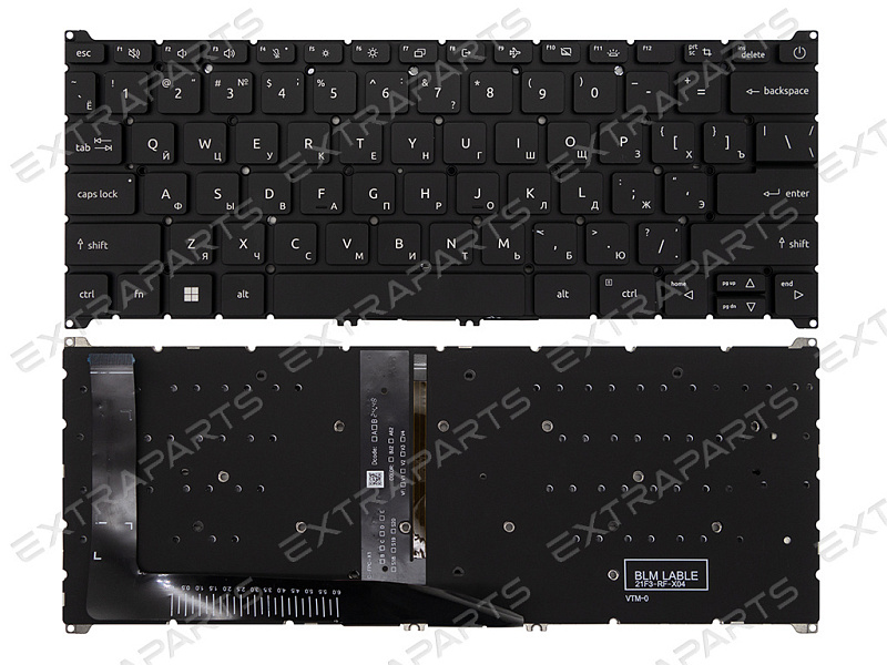 Клавиатура Acer Aspire 5 A514-55 черная с подсветкой