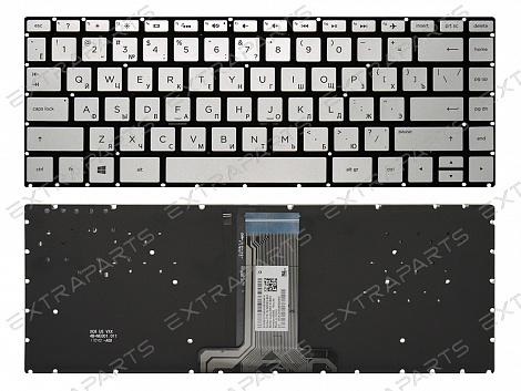 Клавиатура HP Pavilion 14-bk серебро с подсветкой