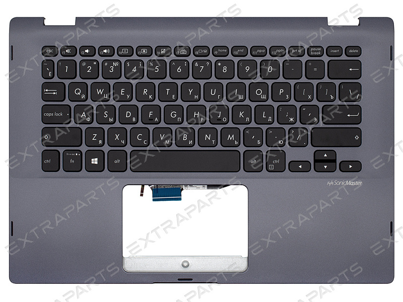 Топ-панель Asus VivoBook Flip 14 TP412FA темно-синяя с подсветкой