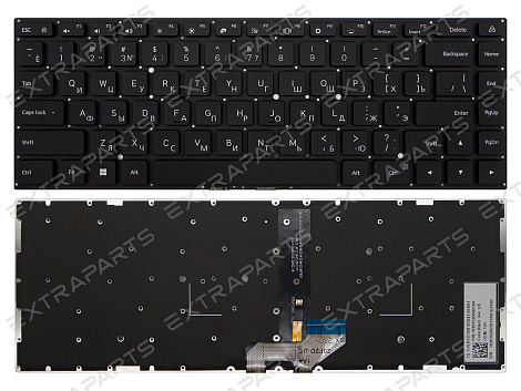 Клавиатура для ноутбука Xiaomi RedmiBook 16 2024 черная с подсветкой