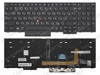 Клавиатура Lenovo ThinkPad E590 черная с подсветкой