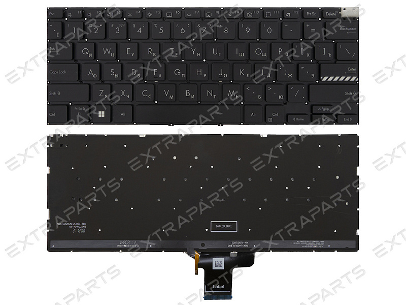 Клавиатура для Asus VivoBook Pro 14 K3400PA черная с подсветкой