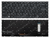 Клавиатура для ноутбука MSI Prestige 14 A11SC серая с подсветкой