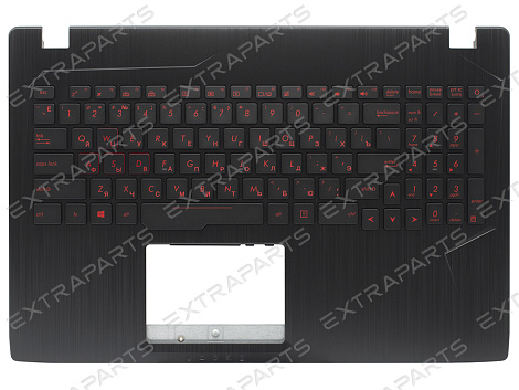 Топ-панель Asus ROG Strix GL553VW черная с подсветкой (красные клавиши)