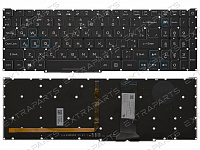 Клавиатура Acer Predator Helios 300 PH315-53 черная с подсветкой (широкий шлейф клавиатуры)