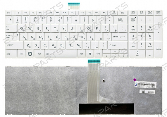 Клавиатура для ноутбука Toshiba Satellite L850 L850D (RU) белая V.2 : Клавиатуры для ноутбуков TOSHIBA : ExtraParts.Ru - комплектующие, запчасти для ноутбуков и мобильных устройств.