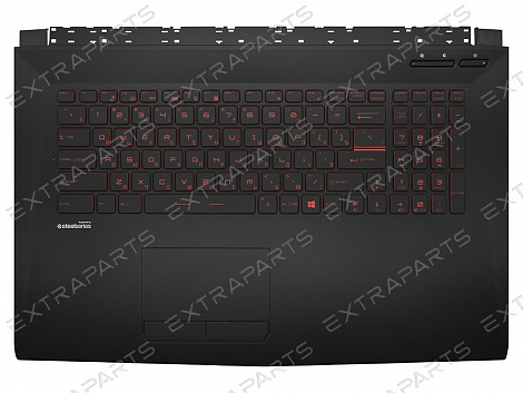 Клавиатура MSI GL72M 7REX черная топ-панель с красной подсветкой