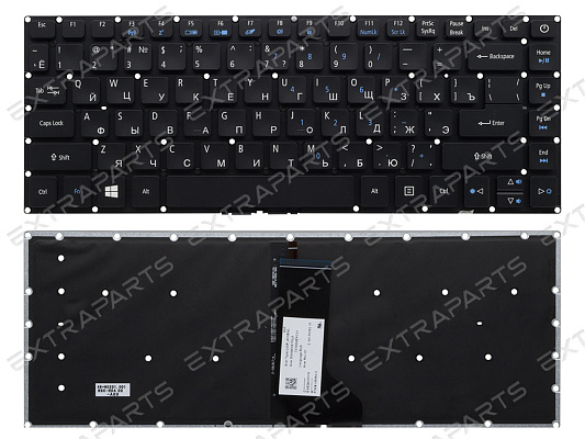 Клавиатура для Acer Aspire E14 K4000 черная с подсветкой | клавиатуры ...