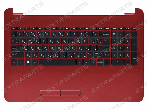 Клавиатура HP 15-ac красная топ-панель