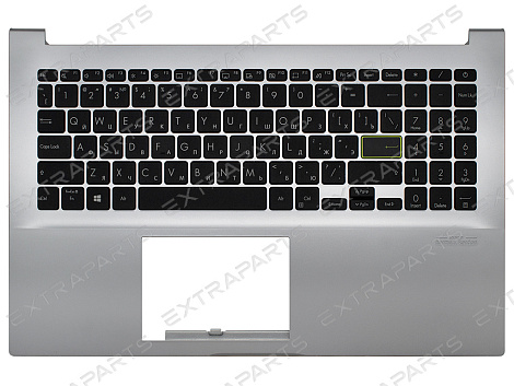 Топ-панель для Asus VivoBook 15 K513EA серебро, черные клавиши