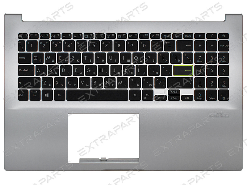 Топ-панель для Asus VivoBook 15 F513EA серебро, черные клавиши