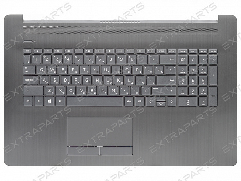 Клавиатура HP 17-ca темно-серая топ-панель без подсветки
