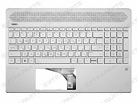 Клавиатура HP Pavilion 15-cw топ-панель серебро