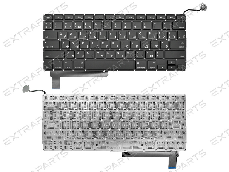 Клавиатура Apple MacBook Pro 15" A1286 (RU) черная (горизонтальный Enter)