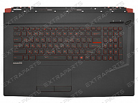 Клавиатура MSI GL73 8RC черная топ-панель с красной подсветкой