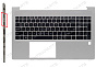 Топ-панель HP ProBook 450 G10 серебряная с подсветкой
