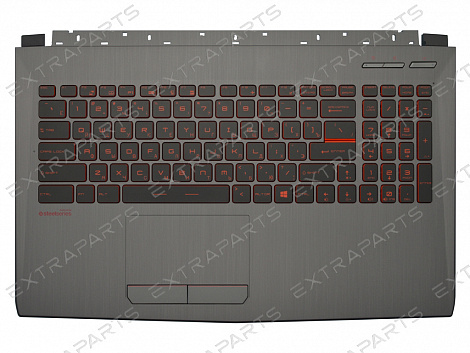 Клавиатура MSI GV62 7RD серая топ-панель c красной подсветкой
