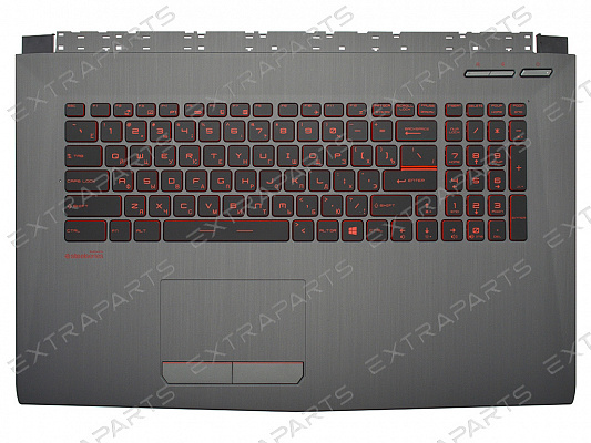 Клавиатура MSI GV72 7RD серая топ-панель с красной подсветкой