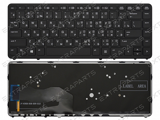 Клавиатура HP EliteBook 840 G1 черная с подсветкой V.2