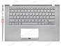 Топ-панель для ноутбука Asus VivoBook F415EA серебро, серебряные клавиши с подсветкой (для моделей без SD-порта)