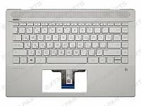 Клавиатура HP Pavilion 14-ce топ-панель серебро (для моделей без сканера отпечатка)