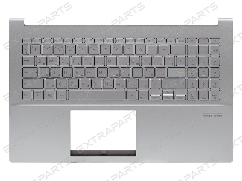 Топ-панель для ноутбука Asus VivoBook 15 X521EA серебро с подсветкой