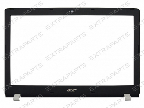 Рамка матрицы для ноутбука Acer Aspire E5-576G черная с белыми заглушками V.2
